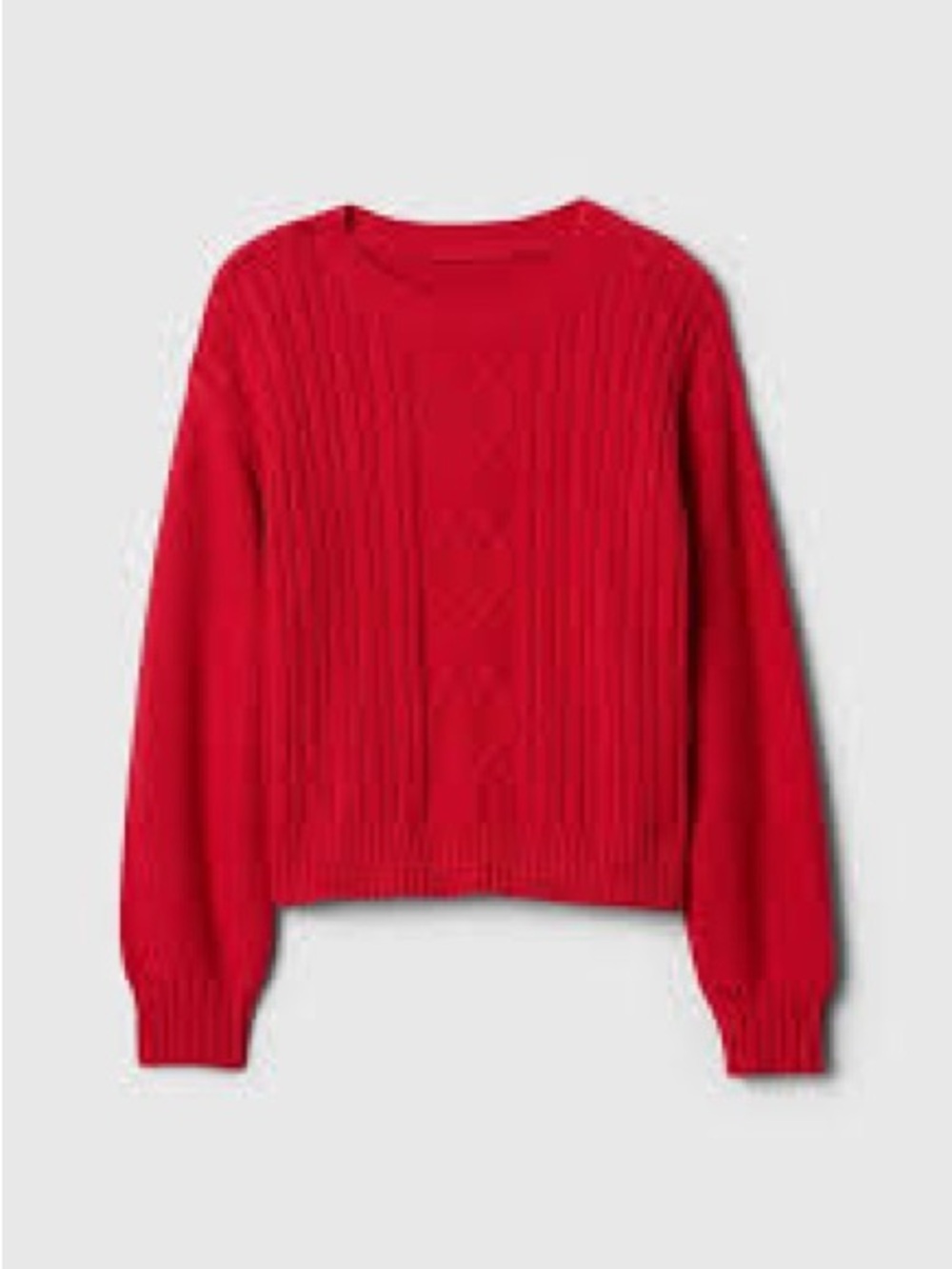 GAP Kids Red Heart Cable Knit Cotton Sweater Size XL 12